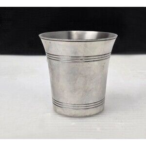 Vintage Colonial Williamsburg Stieff Pewter Shot Glass Jigger Model CW49M 2"
